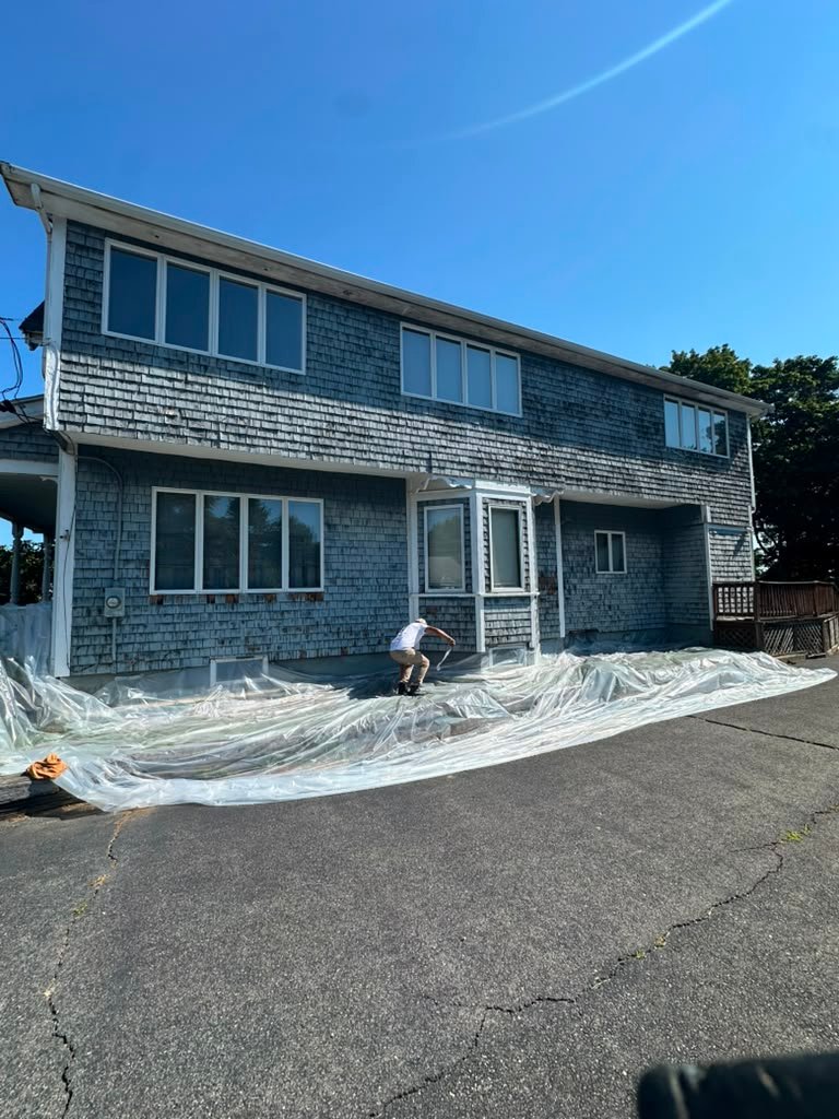 House before exterior painting