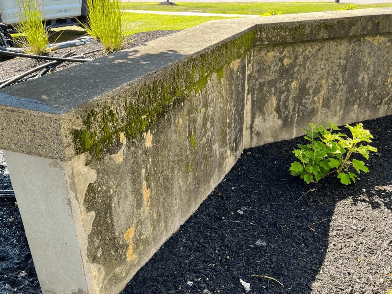 Exterior surface before washing